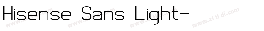 Hisense Sans Light字体转换